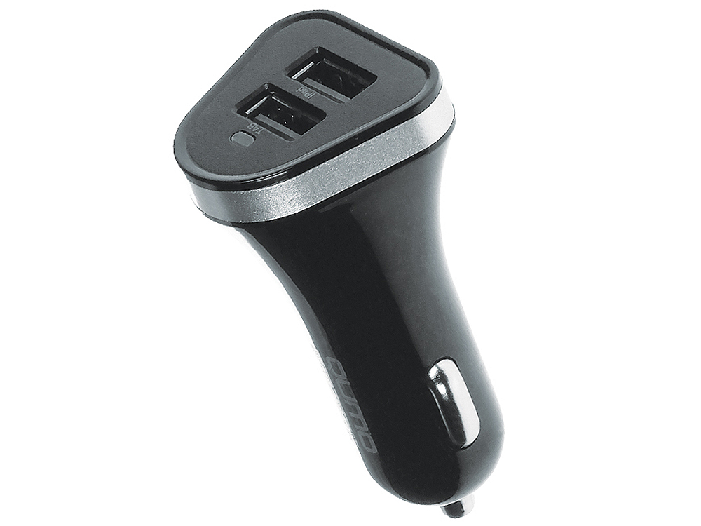 Автомобильное зарядное устройство 2A, 2 USB, 1A+1A черный, кабель Micro USB в комплекте (Charger 0063)