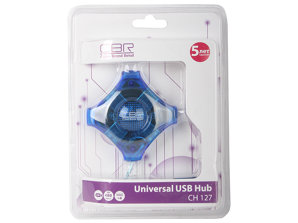 все цены на Концентратор USB 2.0 CBR CH-127 (4 порта) онлайн