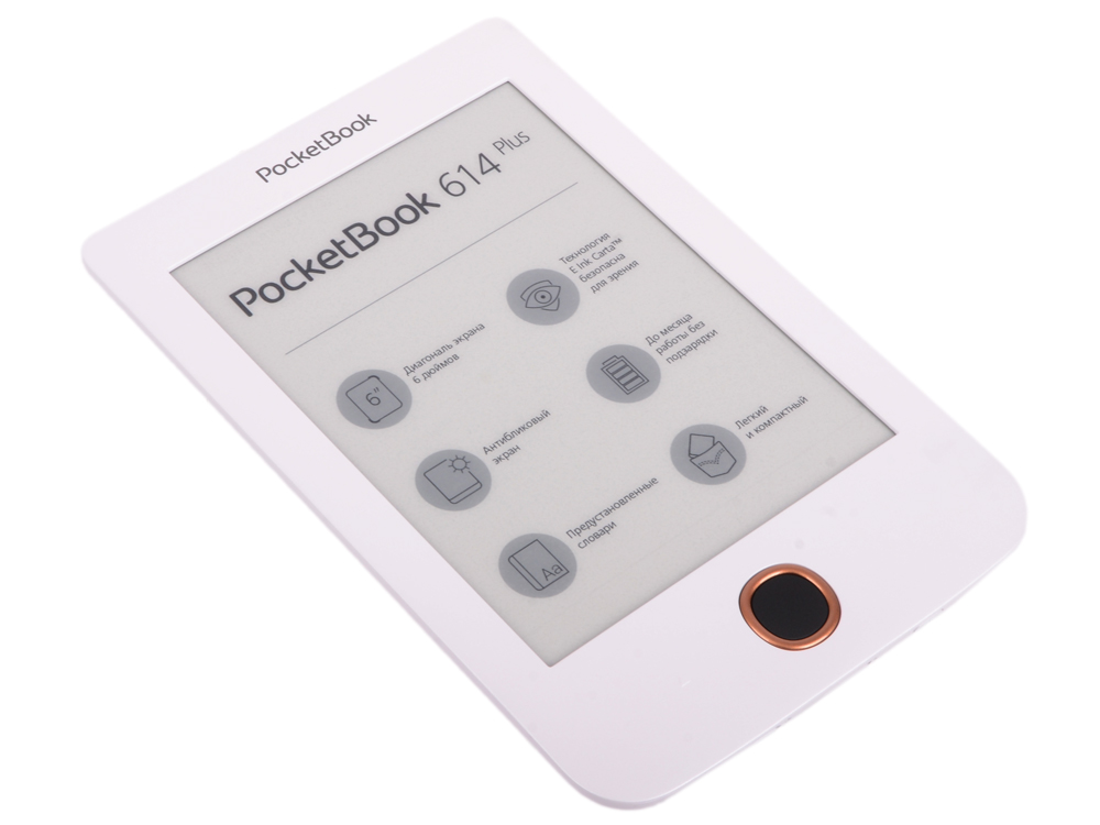 Электронная книга PocketBook 614 Plus, белый
