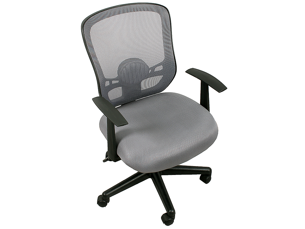 Кресло офисное COLLEGE HLC-0420-1C-1 серый ткань, сетчатый акрил, 120 кг, крестовина и подлокотники 