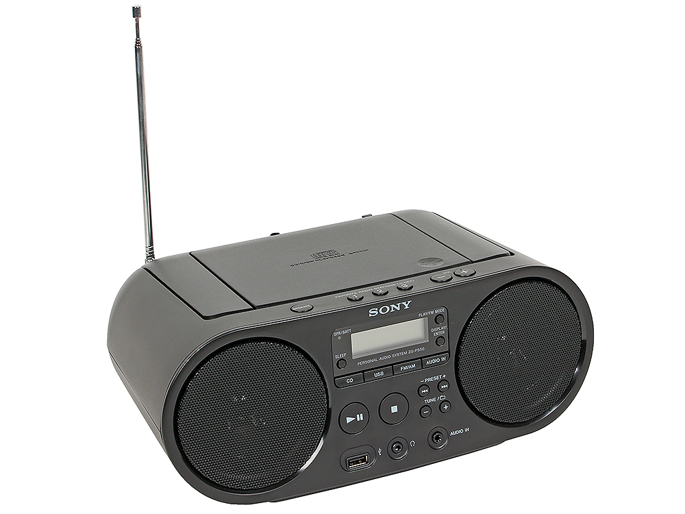 все цены на Аудиомагнитола Sony ZS-PS50CP Черный онлайн