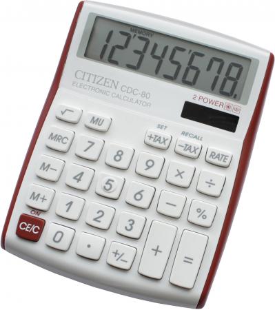 Калькулятор настольный 8 разр. 2-е питание TAX MU белый/красный, разм. 135х108х24 мм
Калькулятор настольный 8 разр. 2-е питание TAX MU белый/красный, разм. 135х108х24 мм