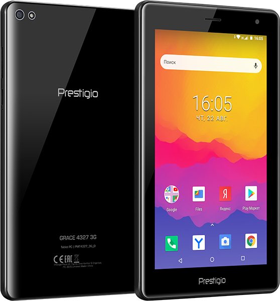 

Планшет Prestigio grace 4327 3G Четырехъядерный (1.3) / 1Gb / 16Gb / 7" IPS WSVGA / Wi-Fi / 3G / 2mpx+0,3mpx / Android 8.1 / Black