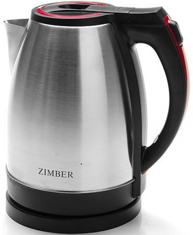 Чайник Zimber ZM-11067 1500 Вт серебристый чёрный 1.8 л нержавеющая сталь термопот zimber zm 6887 750 вт 4 5 л металл серебристый