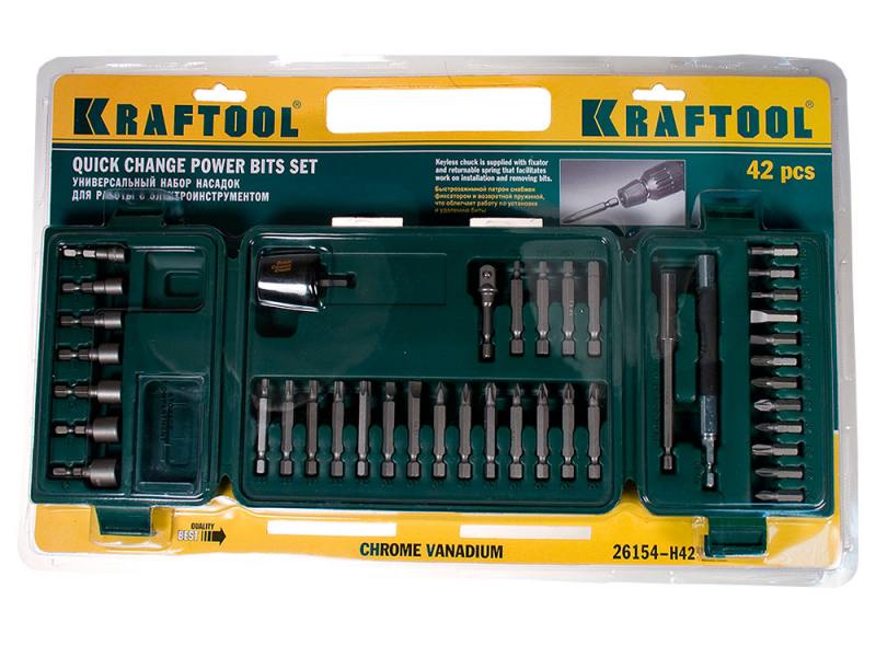 Набор бит Kraftool 42шт 26154-H42