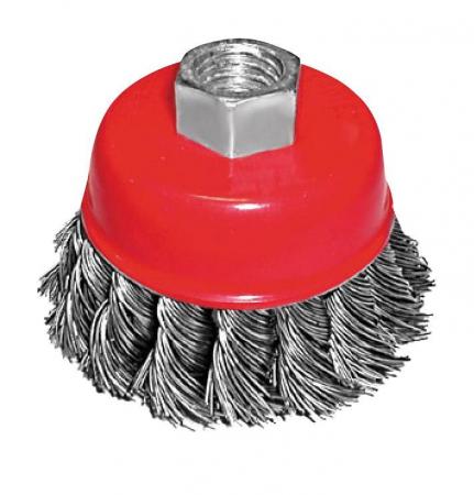 Кордщетка FIT 39467 чашка 75мм витая гайка м14 
Кордщетка FIT 39467 чашка 75мм витая гайка м14