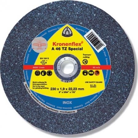 125х1.6х22 Круг отр. KLINGSPOR Kronenflex A 46 TZ SPECIAL (187171) по металлу и нержавеющей стали 
125х1.6х22 Круг отр. KLINGSPOR Kronenflex A 46 TZ SPECIAL (187171) по металлу и нержавеющей стали
