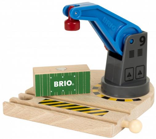 Игровой набор Brio вращающийся подъемный кран на магните с грузом,2 эл.,13х11х13см,кор.