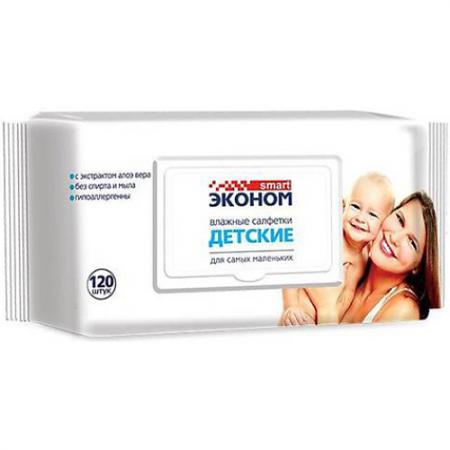 Эконом smart Салфетки влажные детские 120 шт