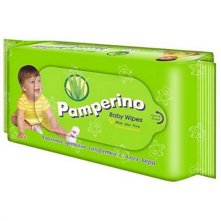 Pamperino салфетки влажные детские с алоэ