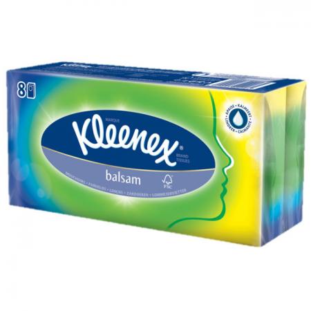 Платочки носовые kleenex balsam 9 шт ароматизированная гипоаллергенные