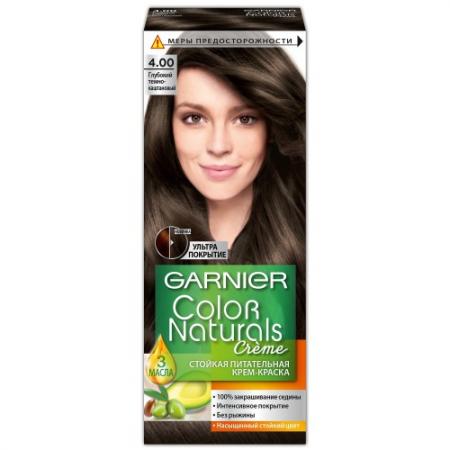 GARNIER Краска для волос Color Naturals 4.00 Глубокий тёмно-каштановый 
GARNIER Краска для волос Color Naturals 4.00 Глубокий тёмно-каштановый