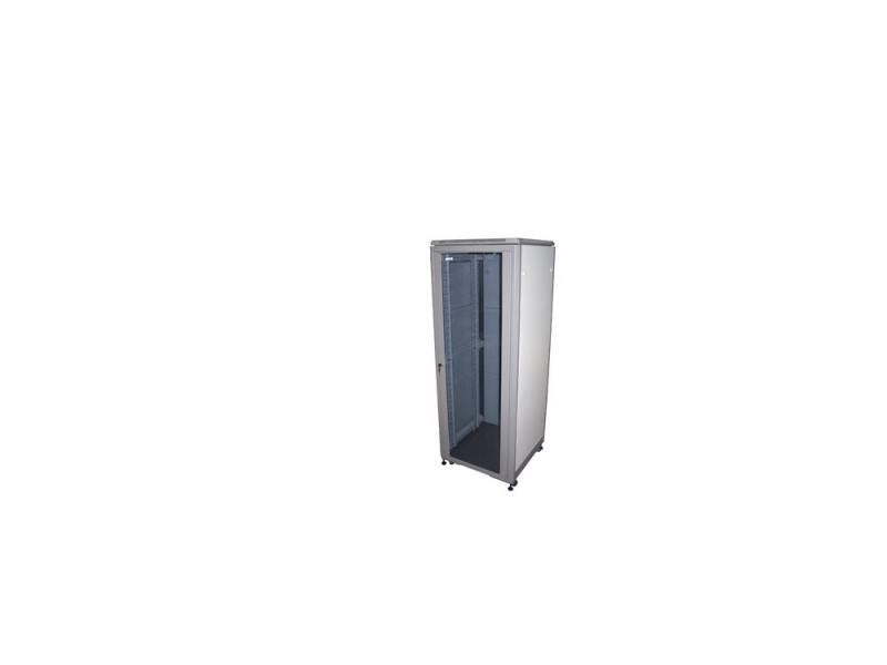 Шкаф напольный 21U Lanmaster TWT-CBE-21U-6X8 600x800mm дверь стекло серый