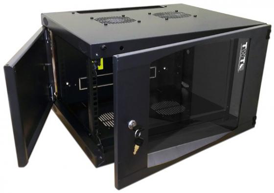 Шкаф настенный 12U Lanmaster TWT-CBWNG-12U-6X6-BK 550x600mm черный 60кг