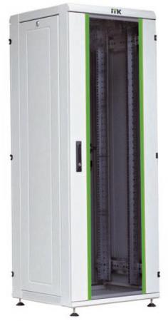 Шкаф напольный 42U ITK LN35-42U68-G 600х800mm стеклянная передняя дверь серый