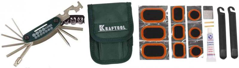 Набор инструментов Kraftool для обслуживания велосипеда 21-в-1 26184-H21
