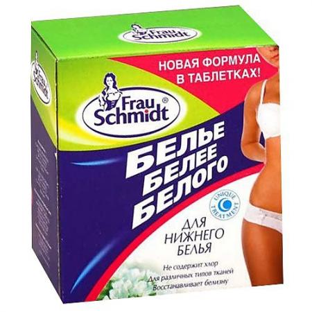 FRAU SCHMIDT Таблетки для отбеливания Белье Белее Белого для нижнего белья 8 таб.