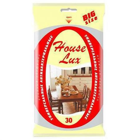 House lux салфетки влажные антибактериальные bigsize 30шт