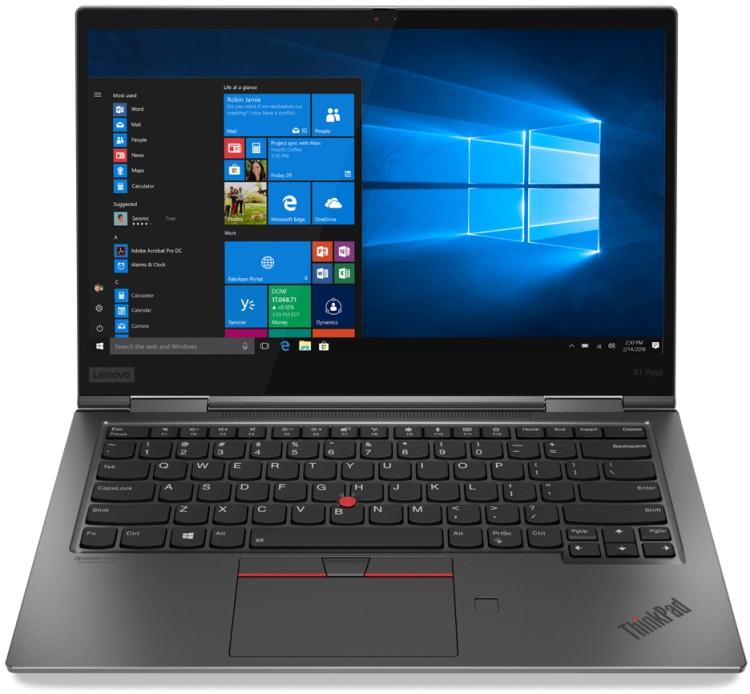 

Ноутбук Lenovo ThinkPad X1 Yoga 4 (20QF001WRT) Core i5 8265U (1.6) / 8Gb / 256Gb SSD / 14" 2560 x 1440 IPS Touch / UHD Graphics 620 SMA / Win 10 Pro / Gray