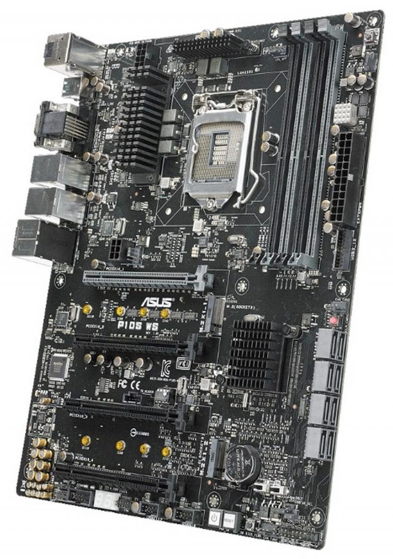 

Материнская плата ASUS P10S WS S1151, C236, 4xDDR4, 4xPCI-E 16x, 8xSATAIII, ATX, Retail