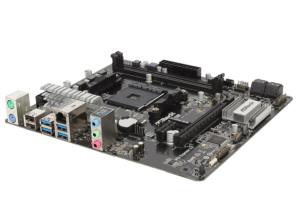 

Материнская плата ASRock A320M (SAM4, AMD A320, 2*DDR4, PCI-E16x, SATAIII+RAID, M.2, GB Lan, USB3.0, mATX, Retail)