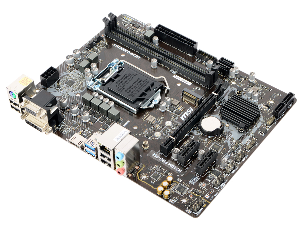 

Материнская плата MSI H310M PRO-M2 (S1151, iH310, 2*DDR4, 1*PCI-E16x, 4*PCI-E4x, VGA, DVI, DP, SATAIII, M.2, GB Lan, USB3.1, mATX, Retail)