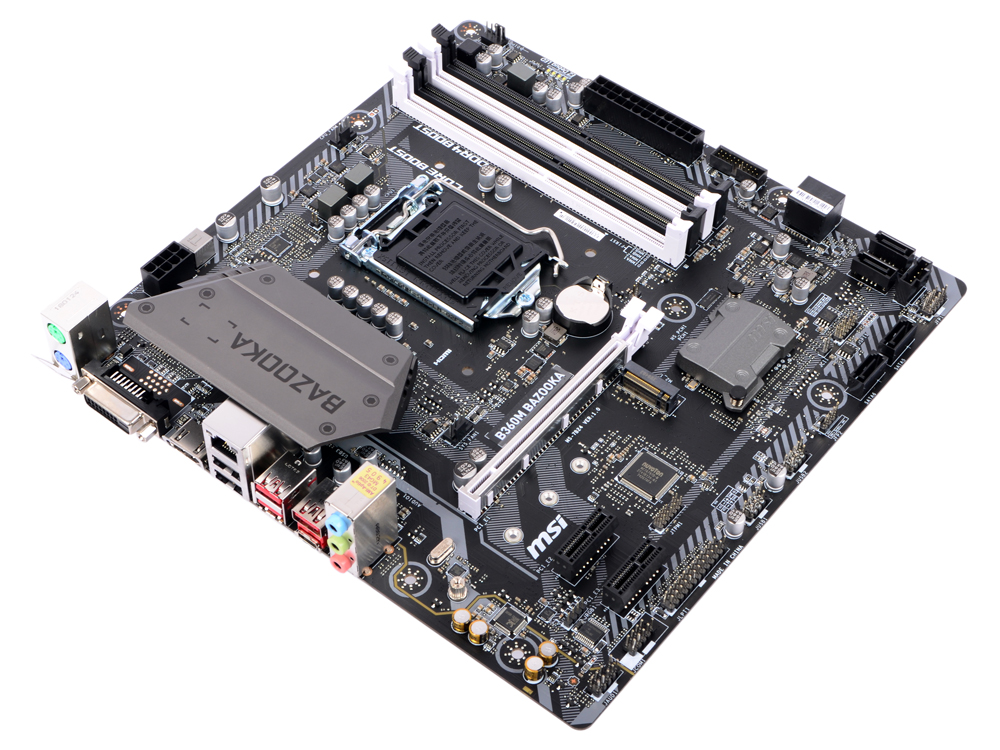 

Материнская плата MSI B360M BAZOOKA (S1151, B360, 4*DDR4, 1*PCI-E16x, 2*PCI-E1x, DVI, HDMI, SATA III, M.2, GB Lan, USB3.1, mATX , Retail)