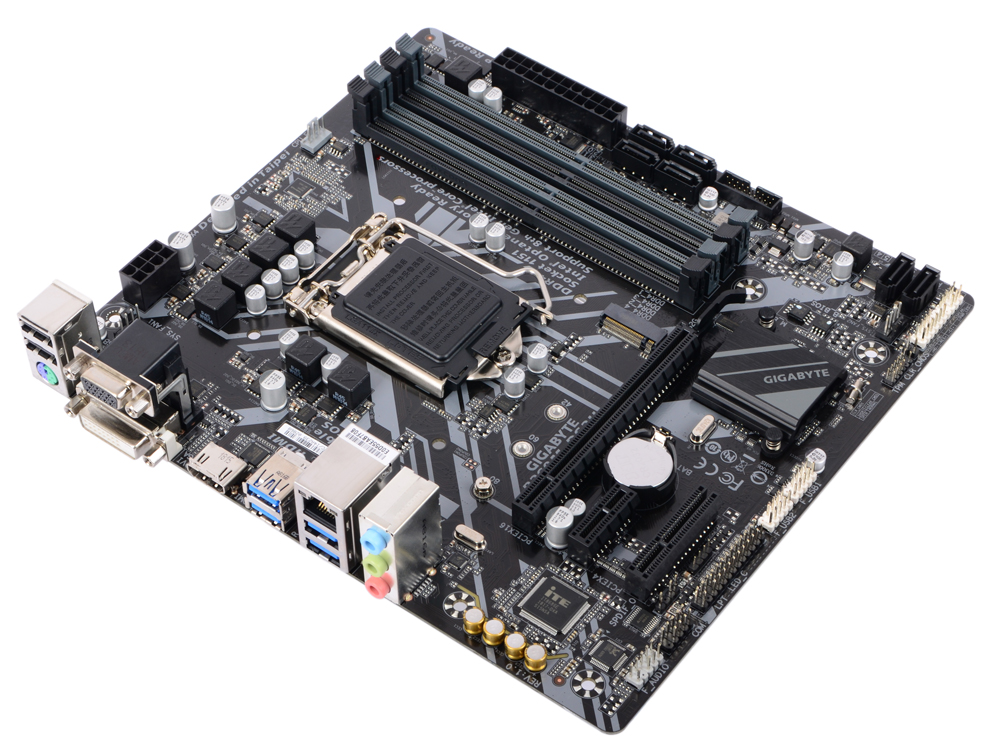 

Материнская плата GIGABYTE B360M DS3H (S1151, B360, 4xDDR4, PCI-Ex16, PCI-Ex4, PCI-E, D-Sub, DVI, HDMI, SATA III, M.2, GBLan, USB 3.1, mATX, Retail)