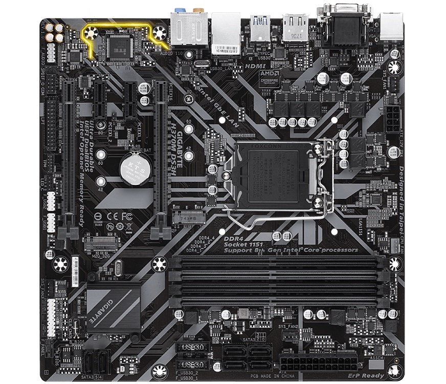 Материнская плата GIGABYTE H370M DS3H S1151v2, H370, 4xDDR4, 2xPCI-Ex16, 2xPCI-Ex1, D-SUB, DP, DVI, HDMI, SATA III+RAID, M.2, GB Lan, USB3.1, mATX, Retail Материнская плата GIGABYTE H370M DS3H S1151v2, H370, 4xDDR4, 2xPCI-Ex16, 2xPCI-Ex1, D-SUB, DP, DVI, HDMI, SATA III+RAID, M.2, GB Lan, USB3.1, mATX, Retail