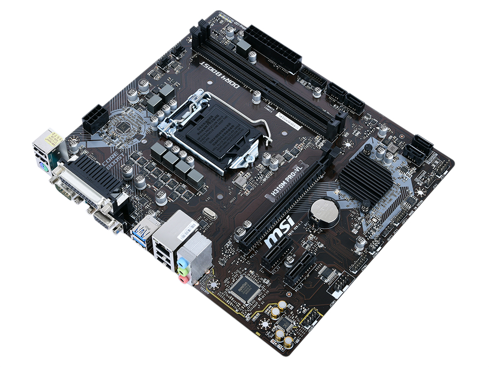 

Мат. плата MSI H310M PRO-VL <S1151v2, H310, 2xDDR4, PCI-Ex16, 2xPCI-Ex1, D-SUB, SATA III, GB Lan, USB3.1, COM, LPT, mATX, Retail>