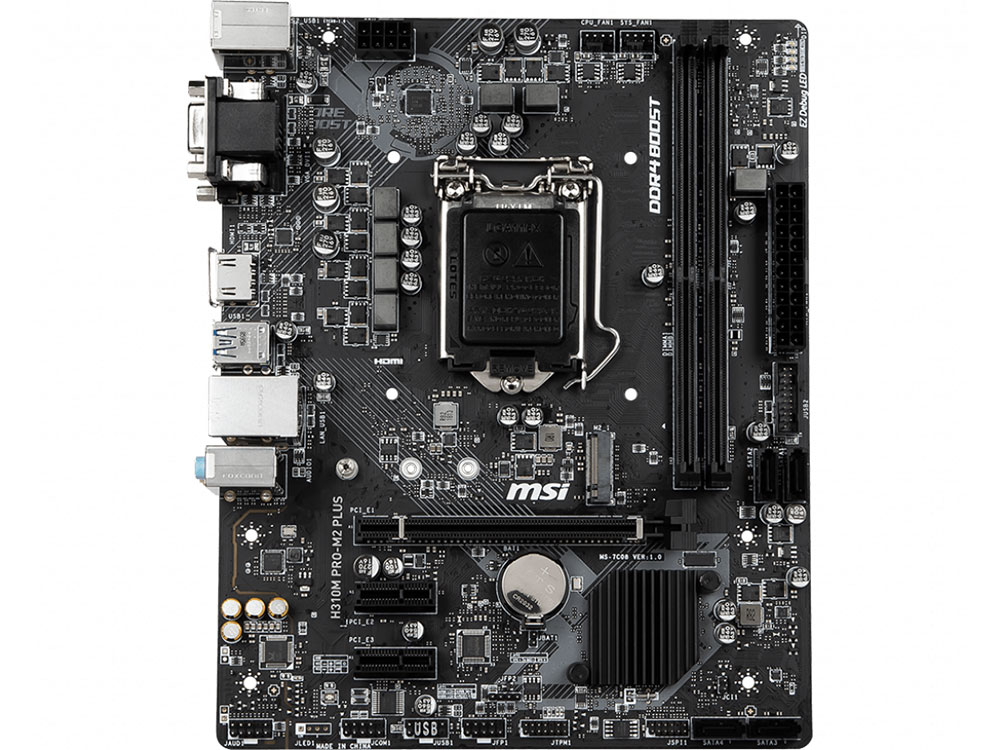 Материнская плата MSI H310M PRO-M2 PLUS (S1151v2, H310, 2xDDR4, PCI-Ex16, 2xPCI-Ex1, VGA, DVI, HDMI, SATA III, GB Lan, USB2.0, mATX, Retail) Материнская плата MSI H310M PRO-M2 PLUS (S1151v2, H310, 2xDDR4, PCI-Ex16, 2xPCI-Ex1, VGA, DVI, HDMI, SATA III, GB Lan, USB2.0, mATX, Retail)