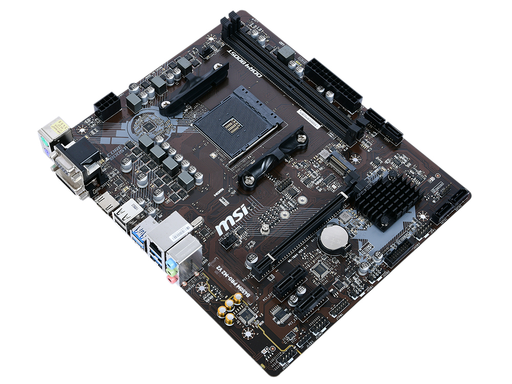 

Материнская плата MSI B450M PRO-M2 V2 AM4, AMD B450, 2xDDR4, PCI-Ex16, 2xPCI-Ex1, DVI, D-Sub, HDMI, SATAIII+RAID, M.2, GBLan, USB 3.1, mATX, Retail