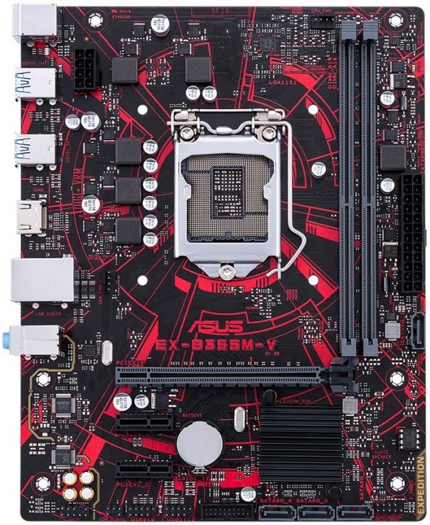 Материнская плата Asus EX-B365M-V S1151v2, Intel B365, 2xDDR4, mATX, GbLAN, HDMI Материнская плата Asus EX-B365M-V S1151v2, Intel B365, 2xDDR4, mATX, GbLAN, HDMI