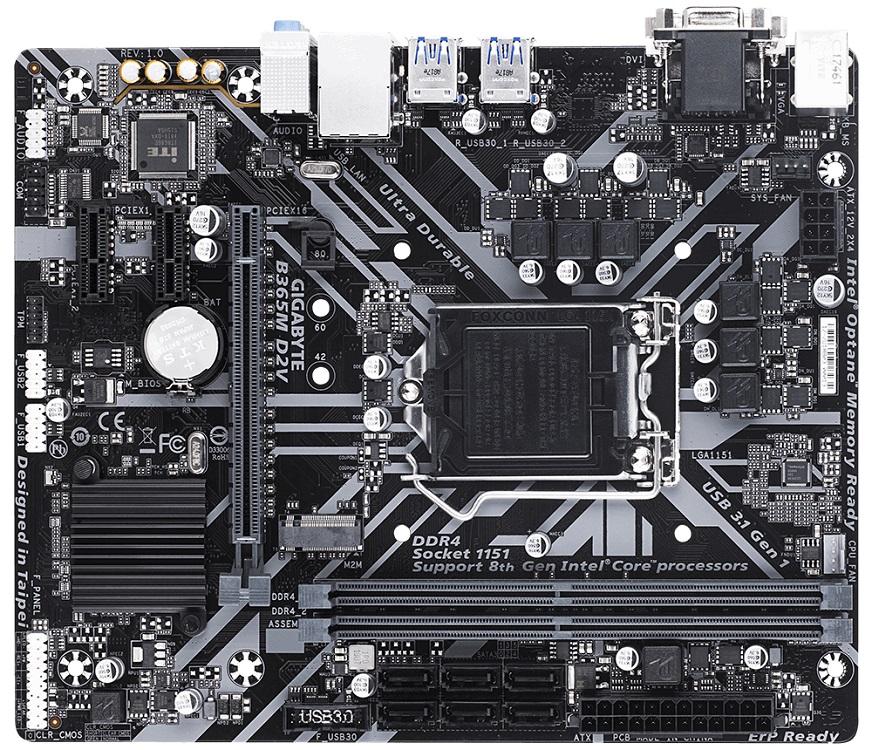 Материнская плата Gigabyte B365M D2V S1151v2, Intel B365, 2xDDR4, mATX, GbLAN, VGA, DVI цена Материнская плата Gigabyte B365M D2V S1151v2, Intel B365, 2xDDR4, mATX, GbLAN, VGA, DVI цены онлайн