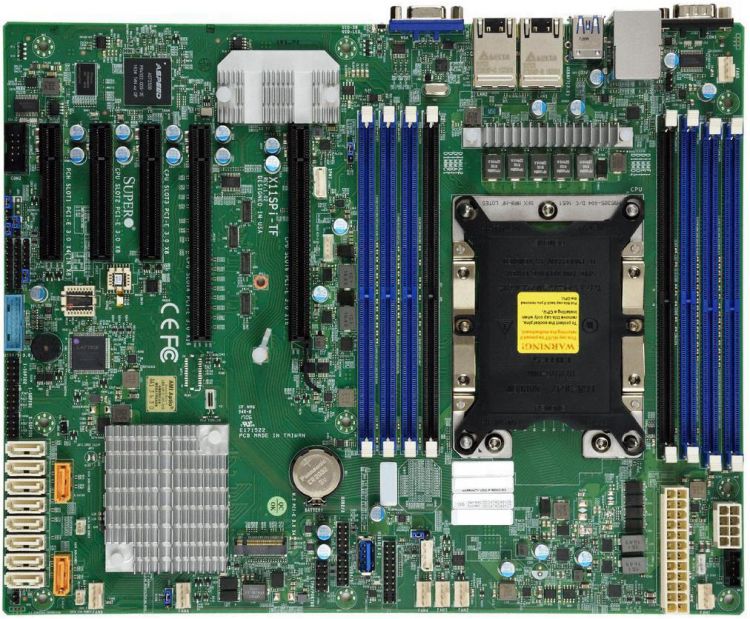 

Материнская плата SuperMicro MBD X11SPI TF B Xeon Single Socket S3647, 8x 288 pin DDR4 DIMM slots, 2x 10GbE LAN ports, 10x SATA3 (6Gbps) via C622, Bul