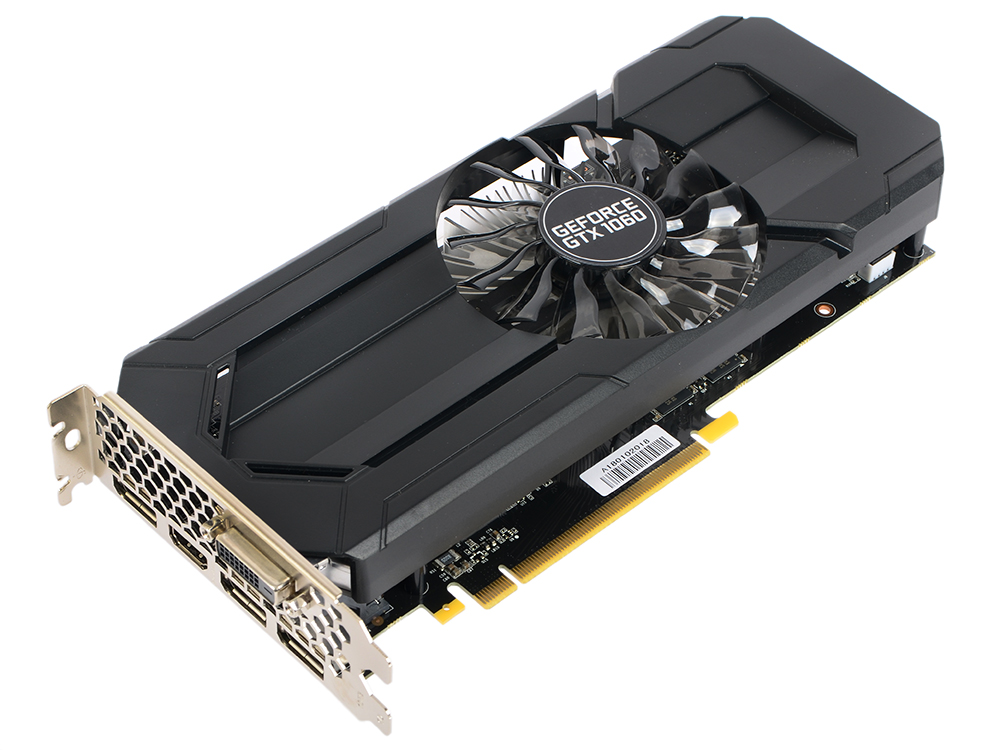 

Видеокарта 3072Mb Palit GeForce GTX1060 Stormx 3G PCI-E 192bit GDDR5 DVI HDMI DP HDCP PA-GTX1060 STO