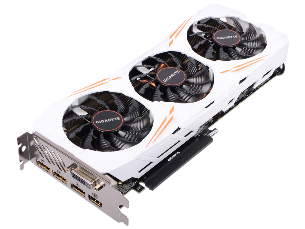 

Видеокарта 11Gb <PCI-E> GIGABYTE GeForce GTX 1080 Ti Gaming 11G GV-N108TGAMING-11GD <GTX1080Ti, GDDR5X, 352bit, PCI-Ex16, HDCP, DVI, DP, HDMI, Retail>