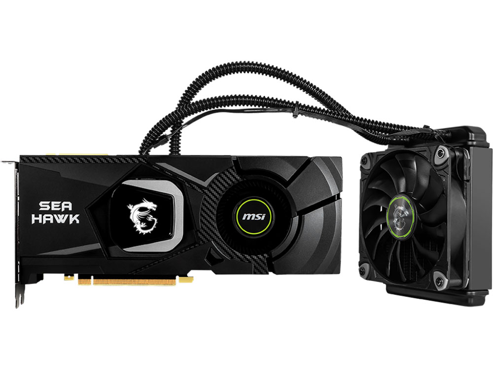 

Видеокарта MSI GeForce RTX 2080 SEA HAWK X 8GB 1860 MHz NVIDIA RTX 2080/GDDR6 14000MHz/256bit/PCI-E/USB Type-C, HDMI, DPx3