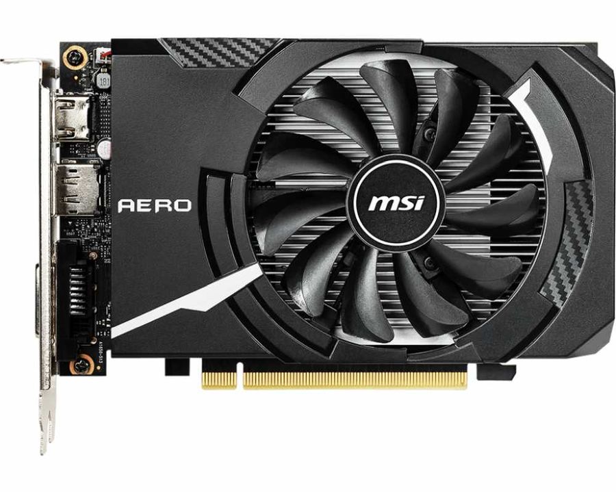 

Видеокарта MSI GeForce GTX 1650 AERO ITX 4G OC 4Gb 0 MHz NVIDIA GTX 1650/GDDR5 8 000Mhz/128bit/PCI-E 16x/DP, HDMI, DVI-D