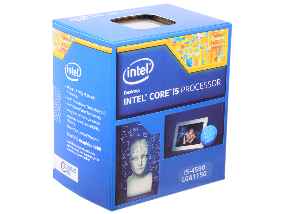 Процессор Intel Core i5-4590 3.3GHz 6Mb Socket 1150 BOX