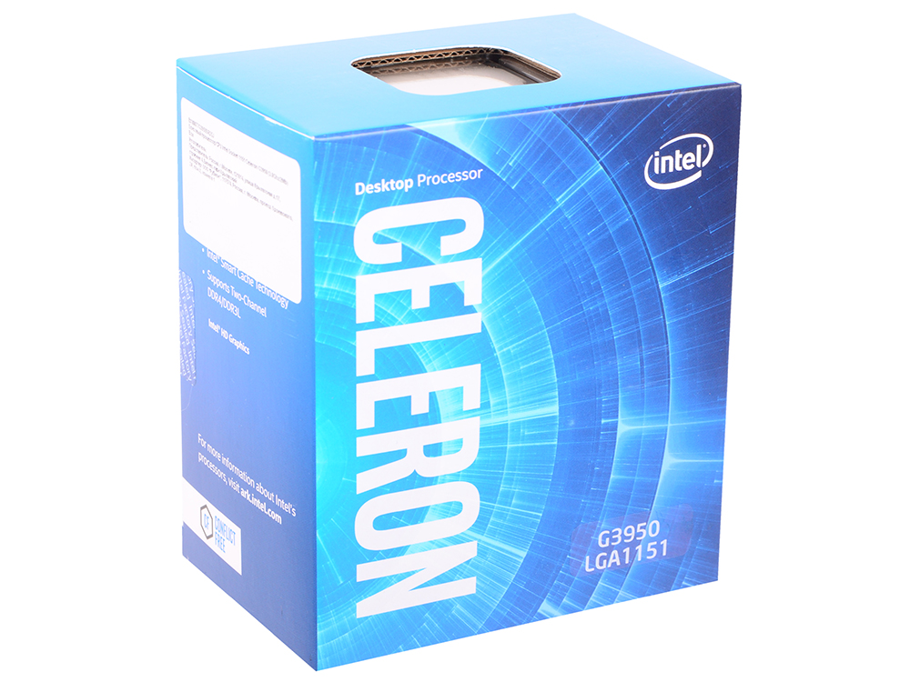 

Процессор Intel Celeron G3950 BOX (TPD 51W, 2/2, Kaby Lake, 3.00 GHz, 2Mb, LGA1151)