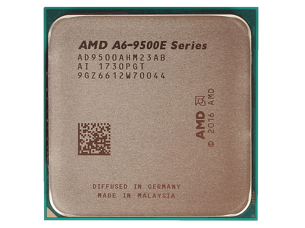 

Процессор AMD A6 9500E BOX 35W, 2C/2T, 3.4Gh(Max), 1MB(L2-1MB), AM4 (AD9500AHABBOX)