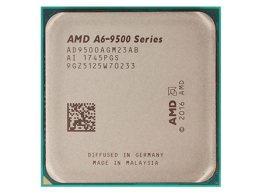 

Процессор AMD A6 9500 BOX 65W, 2C/2T, 3.8Gh(Max), 1MB(L2-1MB), AM4 (AD9500AGABBOX)