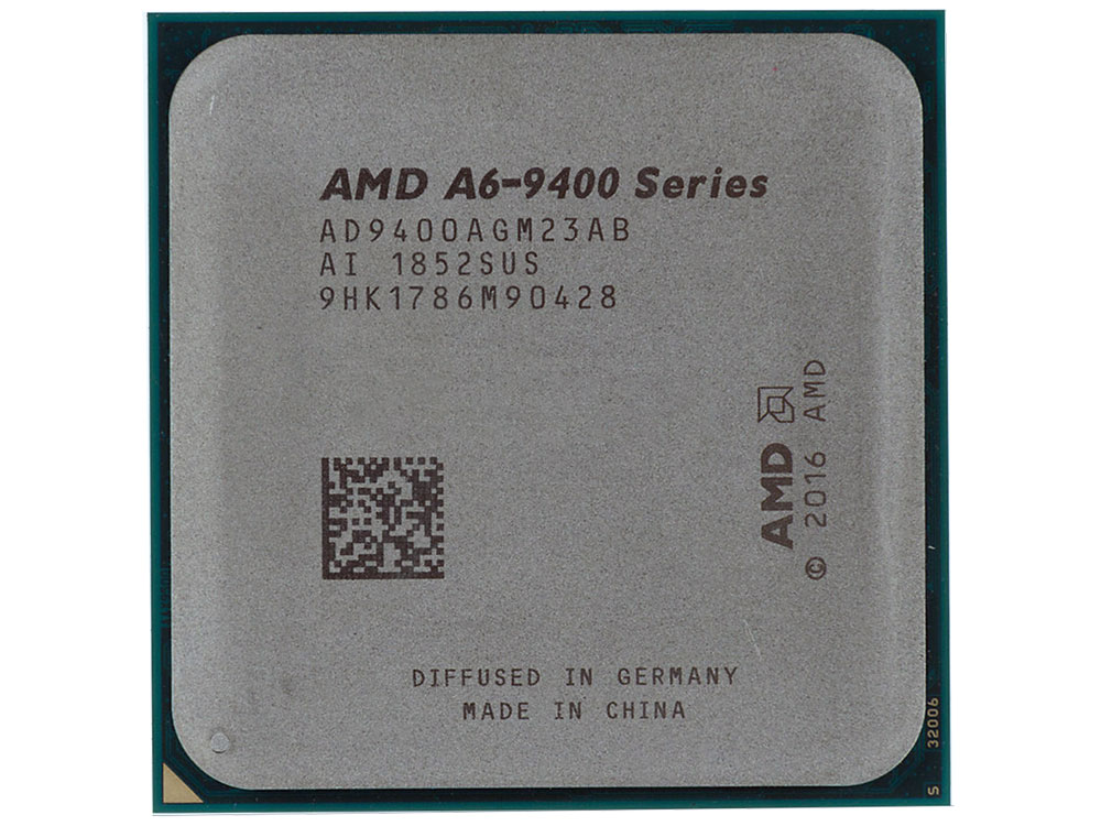 

Процессор AMD A6 9400 OEM <65W, 2C/2T, 3.7Gh(Max), 1MB(L2-1MB), AM4> (AD9400AGM23AB)