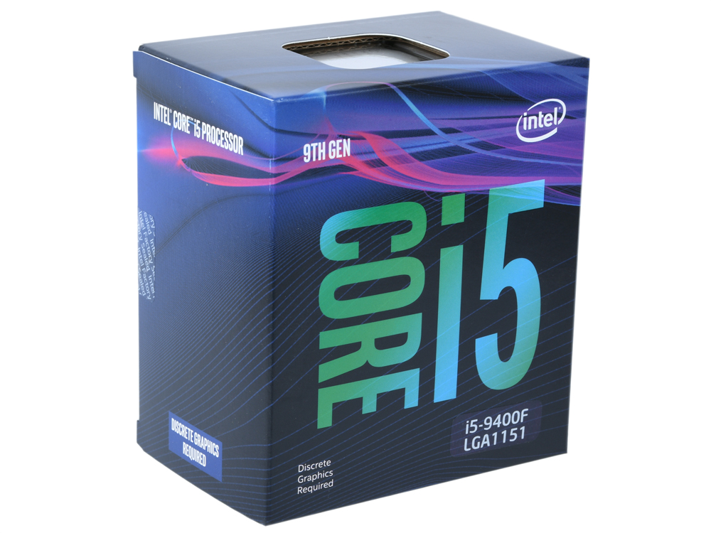 

Процессор Intel Core i5-9400F BOX (TPD 65W, 6/6, Base 2.9GHz - Turbo 4.1 GHz, 9Mb, LGA1151 (Coffee Lake))