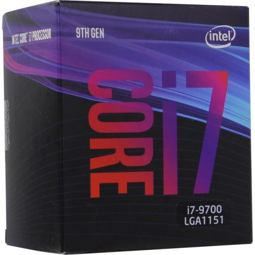 

Процессор Intel Core i7-9700 BOX TPD 65W, 8/8, Base 3.0GHz - Turbo 4.7GHz, 12Mb, LGA1151 (Coffee Lake)