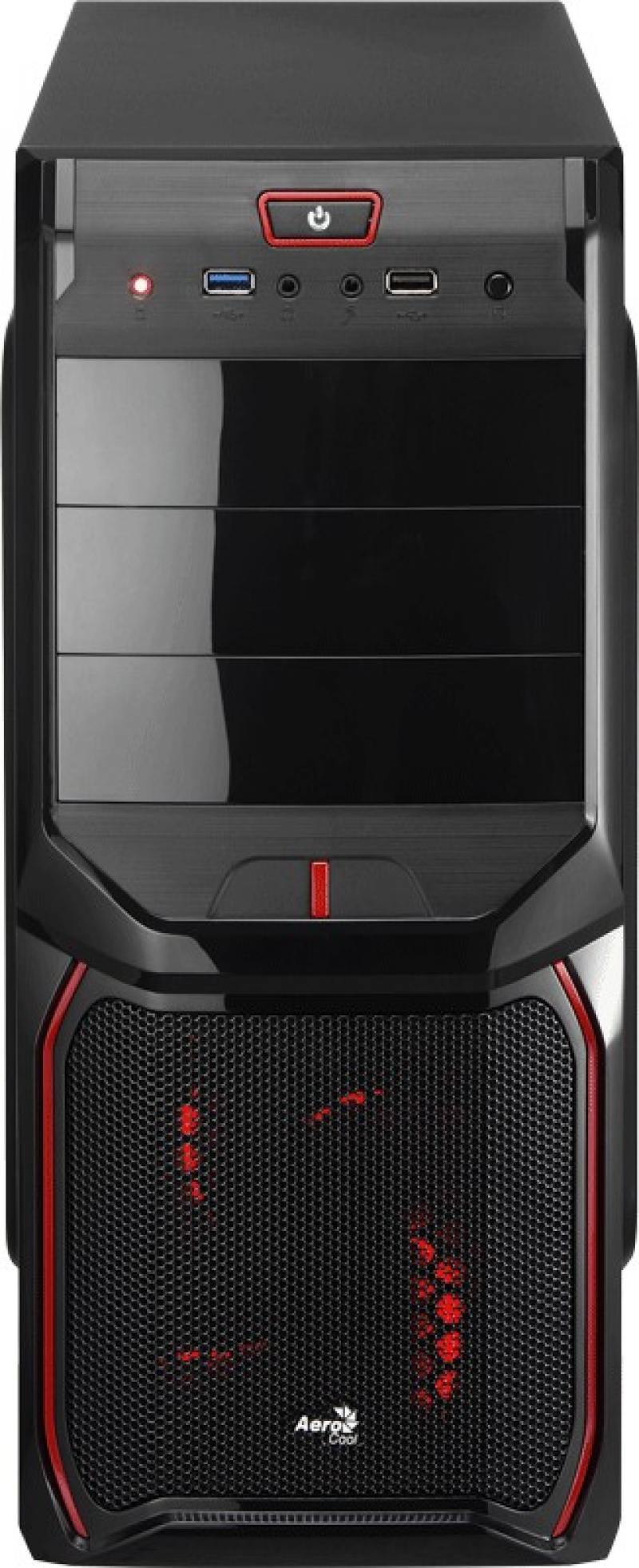 

Корпус ATX Aerocool V3X Devil Red Edition Без БП чёрный красный EN57455