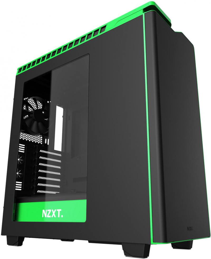 

Корпус ATX NZXT H440 Без БП чёрный зелёный