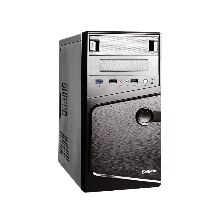 

Корпус Exegate EX271410RUS Minitower Exegate BA-121U Black, mATX, <без БП> 2*USB2.0+ 1*USB3.0, Audio