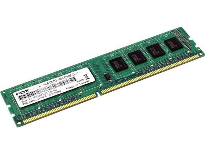 

Оперативная память FOXline FL1600D3U11S-4GH DIMM 4GB DDR3 1600MHz DIMM 240-pin/PC-12800/CL11